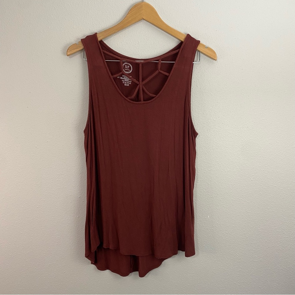 ✨Maurice's 24/7‎ Burgundy Tanktop Women's Size Large